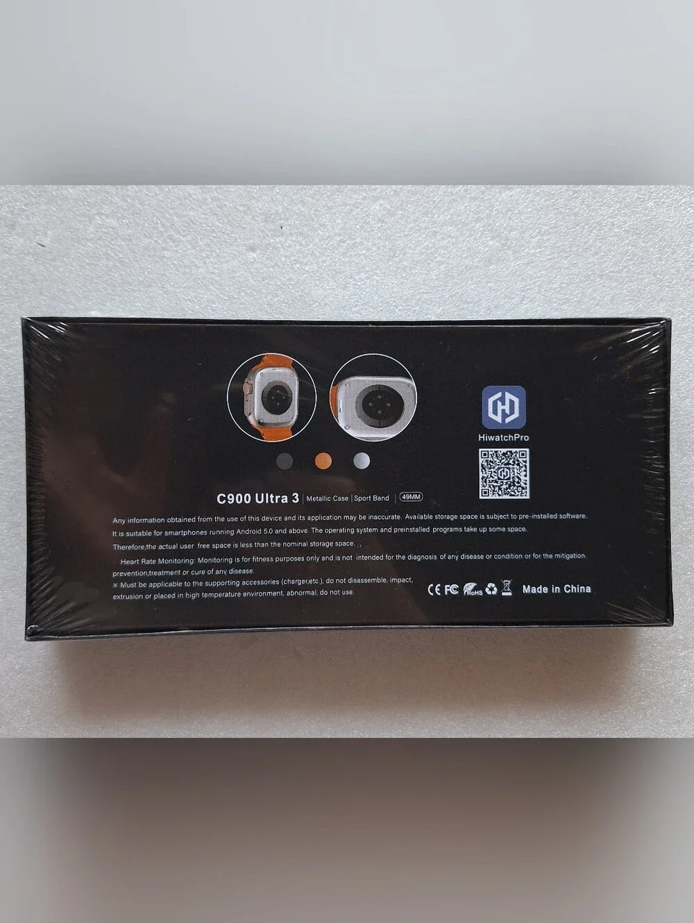 C900 Ultra 3 Smartwatch 49mm (Orange Band) - Brand New SEALED